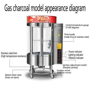 เครื่องอบไก่แบบหมุน 850A ใช้ถ่าน สำหรับย่างเนื้อเป็ด <span class=keywords><strong>หมู</strong></span> ไก่ ใช้ในเชิงพาณิชย์ สำหรับย่างเนื้อหมู ท้อง<span class=keywords><strong>หมู</strong></span> เป็ด ไก่ - Product Image 4