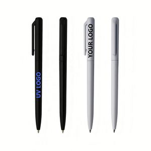 Bolígrafo Retráctil Delgado de Plástico con Punta Giratoria, Tinta Azul/Negra de 1.0 mm, Personalizable al por Mayor, Económico, para Uso en Oficina/Escuela - Product Image 1
