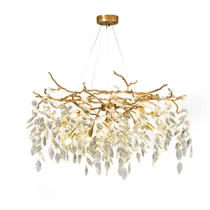 Modern crystal chandelier lamp for bedroom nordic ceiling lamp decorative pendant light for villa