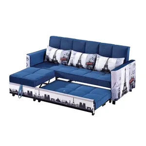 Multi目的Sofa Cum Bed Fabric Folding Chair Sofa Living Room Metal Frame Sofa Bed