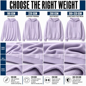 เสื้อฮู้ดผู้ชายสีพื้นเรียบง่าย สไตล์มินิมอล แบบสวมหัว ไซส์ใหญ่ แขนยาว สตรีทแวร์ สำหรับผู้ชาย รับผลิตตามสั่งขายส่ง - Product Image 2