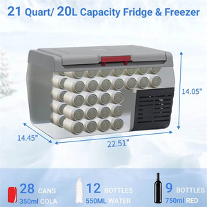 Overseas Stock Free Standing 12V Small Camping Fridge <b>Mini</b> Portable Refrigerator Car Refrigerator for Car Fridge Portable Refrig - Product Image 5