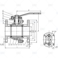 Vanne à boisseau sphérique à bride ANSI Q41F-150LB avec traitement thermique FRAS et tige anti-éclatement à boisseau sphérique solide