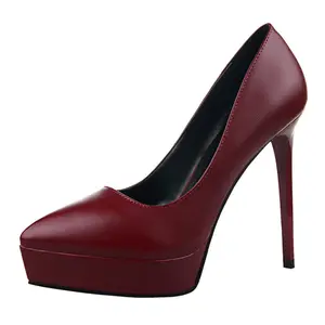 288-1 European and American style fashion sexy slim stiletto super high heels shallow waterproof platform women's shoes