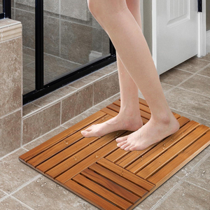 <span class=keywords><strong>Tappetino</strong></span> da bagno moderno in bambù 31,8x20 pollici, antiscivolo, ecologico, robusto, per bagno e uso esterno - Product Image 4