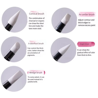 Meilleures ventes : Lot de 5 stylos de sculpture d'ongles en silicone double embout (2 voies) pour nail art, gravure 3D, manucure DIY, poinçonnage et gaufrage