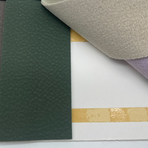 PU Synthetic Leather Fabric <b>Brushed</b> <b>Sueded</b> Microfiber Backing For Shoes Interior Upholstery Material Solid Colors - Product Image 3