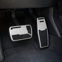 Ensemble de couvre-pédales en aluminium pour Chevrolet Malibu XL 2018-2025, alliage satiné TPE antidérapant, garniture de frein