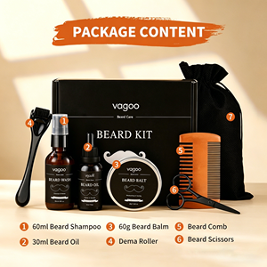 <span class=keywords><strong>Coffret</strong></span> cadeau pour homme 7 en 1, crème à raser douce non irritante, huile à <span class=keywords><strong>barbe</strong></span>, kit de soin des poils du visage professionnel pour homme - Product Image 4