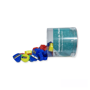 Taille-crayon en plastique économique avec pot de 72 pièces - Product Image 3