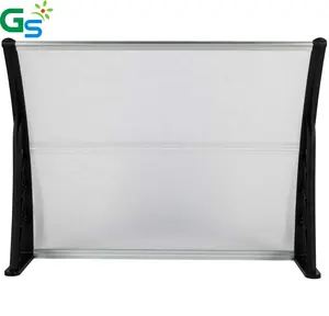 Overhead Door Canopy Awning Cover Window Awning Gray Polycarbonate Patio Balcony Cover For Sun Rain Snow Protection