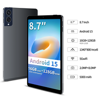 Tablette Kiosque Android 15 de 8,7 Pouces, 4 Go RAM, 128 Go Stockage, WiFi, GMS, Écran Tactile IPS, 5000 mAh, BT 5.2 pour Entreprise, Éducation, Domicile