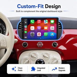 Per <span class=keywords><strong>Fiat</strong></span> 500 2007-2015, Schermo Radio DVD da 9 Pollici, Stereo Wireless WiFi, Navigazione GPS, Hotspot Touch, Carplay - Product Image 1