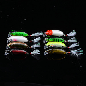 Leurre de pêche crankbait 6cm 10g, wobbler dur avec hameçons à plumes - Product Image 6