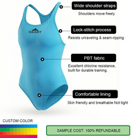 Maillot de bain de compétition professionnel OEM en PBT anti-chlore, coupe racerback, haute élasticité, UPF50+, pour l'entraînement des athlètes
