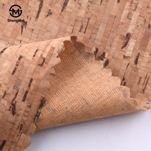 Fabricant d'approvisionnement direct en stock liège PU cuir synthétique matériel concassé Floral grain de bois naturel sacs chaussures pour le tourisme - Product Image 2