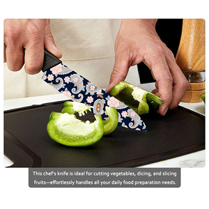Meilleures ventes : Ensemble de couteaux Damas trois pièces, lame en céramique, manche en plastique ambidextre, compatible lave-vaisselle, durable, pour usage quotidien - Product Image 4