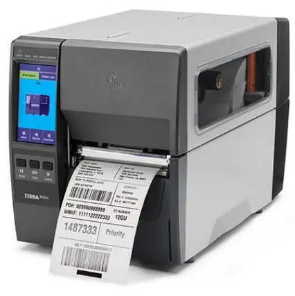 ज़ेबरा ZT231-4-इंच औद्योगिक थर्मल स्थानान्तरण प्रिंटर टैग काटने 203dpi 300dpi वस्त्र लेबल प्रिंटर