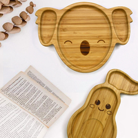 Fabricant d'assiettes à dîner personnalisables Vaisselle en bambou Plat et assiette Assiettes en bambou en forme de koala pour enfants