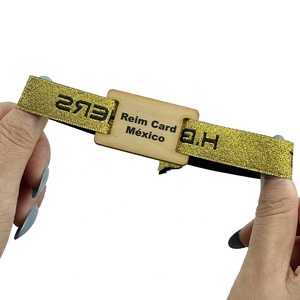 Personalizar código QR Festival evento billete tejido <span class=keywords><strong>RFID</strong></span> pulsera desechable NFC pulsera - Product Image 4