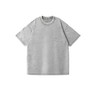 Camisetas Extra Grandes para Hombre, Corte Holgado, Algodón Grueso, Camisetas Vintage, Camiseta con Lavado Ácido - Product Image 4