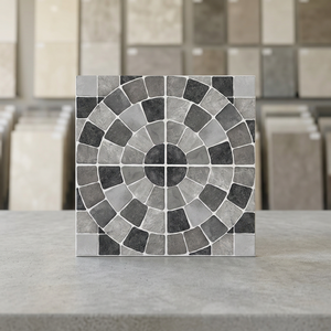40x40cm Rustic <b>Matte</b> Porcelain Parking Tiles - 9mm Embossed Digital Non-Slip Glazed Ceramic Outdoor <b>Floor</b> Tiles - Product Image 1