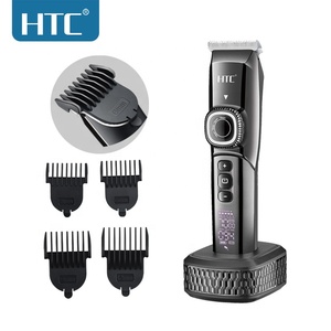 Tondeuse à cheveux professionnelle d'affichage à LED de HTC pour le barbier et le salon avec la conception spéciale de concept de diamant AT-788 - Product Image 2