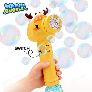 เครื่องทำฟองสบู่รูปกระต่าย/กวาง/สุนัขจิ้งจอก/แพนด้า ดีไซน์เก๋ พร้อมไม้พลาสติก ของเล่นกลางแจ้งสำหรับฤดูร้อน - Product Image 5