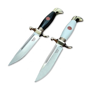 Cuchillo de Supervivencia Ruso de Segunda Generación para Exteriores, Funda de PU, Protector de Mano de Acrílico y Acero Inoxidable, Hoja de Acero 440C, DIY OEM, Camping - Product Image 1