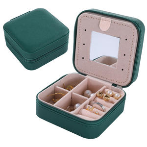 Wholesale Pu <b>Leather</b> Jewelry <b>Organiser</b> Box Travel Portable Mini Jewelry Set Box - Product Image 5