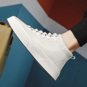 Chaussures de sport montantes décontractées blanches pour hommes, nouvelle collection printemps, respirantes avec doublure en maille, confortables et durables - Product Image 3
