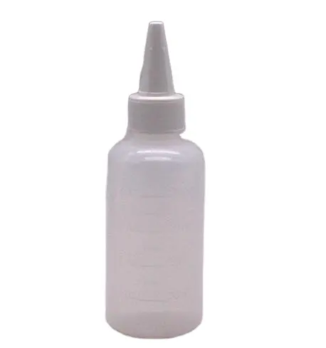 Vacía 60ml 100ml 150ml plástico transparente aceite para el cabello aplicador exprimidor botella de embalaje con tapa dispensadora abierta