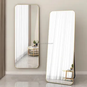 Specchio ad arco oversize all'ingrosso grande specchio ad arco a figura intera con supporto o appeso specchio da pavimento Morden
