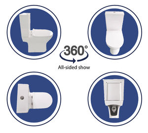 Articles sanitaires au design moderne Suite <span class=keywords><strong>Wc</strong></span> en céramique pour le lavage Commode Bathroom Toilet and Sink Set Toilette Set - Product Image 3