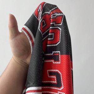 थोक कस्टम महिला स्लिम फिट जाल स्प्लिस स्ट्रीटवियर पैटर्न के साथ डिजिटल प्रिंट - Product Image 3