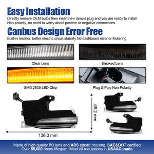 Interruptor de Control de Luz LED para Espejo Lateral, Luz Dinámica Ámbar, Modo de Destello Estático Ámbar para <span class=keywords><strong>Toyota</strong></span> <span class=keywords><strong>Corolla</strong></span> <span class=keywords><strong>Cross</strong></span> Noah VOXY MZRA90 <span class=keywords><strong>2022</strong></span> - Product Image 3