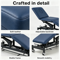 Table de massage électrique de luxe pour le visage avec 3 moteurs pour salon de beauté et clinique