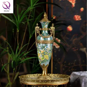 Produk dekoratif perunggu pameran desain Interior antik Aksesori ornamen keramik dekorasi rumah