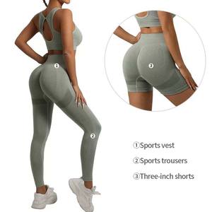 Pantalon de <span class=keywords><strong>yoga</strong></span> taille haute élastique pour femmes, leggings longs en maille, poches latérales, style mince et solide, pantalon de Pilates amincissant - Product Image 5