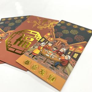 <span class=keywords><strong>จีน</strong></span>สวัสดีปีใหม่จันทรคติถุงกระดาษพับแพ็คเก็ตสีแดงบรรจุภัณฑ์ซองจดหมายสีแดงกับสีทอง - Product Image 6