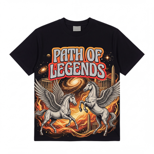 T-shirt ample 100 % coton de haute qualité, personnalisé OEM, pour hommes, marque privée, fabrication haut de gamme, faible MOQ, impression sérigraphique, streetwear - Product Image 1