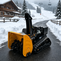 Souffleuse à neige à chenilles télécommandée à essence, robuste, pour usage commercial et services hivernaux