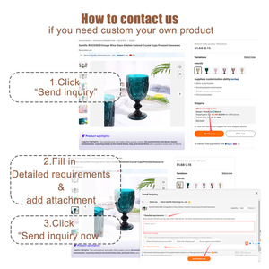 Ly rượu vang cổ điển Samlife-RW22068, ly pha lê màu, đồ thủy tinh ép - Product Image 6