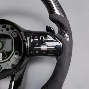 Volant en fibre de carbone noir mat pour <span class=keywords><strong>mercedes</strong></span>-benz <span class=keywords><strong>AMG</strong></span> W204 W205 CLA C217 W211 W212 W221 W222 S63 C63 GLA45 C43 SLC - Product Image 5