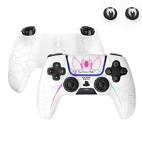 Honcam Housse de protection en silicone antidérapante pour manette PS5 sans fil avec capuchons pour poignée de pouce