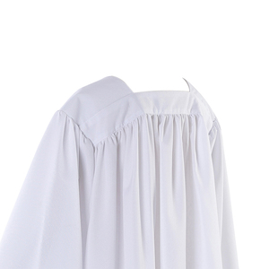 Surplis d'Église Unisexe Blanc à Col Rond de Haute Qualité OEM en Gros pour Clergé Prêtre, Uniforme Simple de Chorale d'Église - Product Image 4