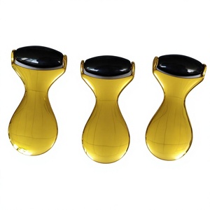 High Quality 100% Natural Obsidian Rose Quartz <b>Jade</b> <b>Roller</b> Massage Zinc Alloy Handle - Product Image 6