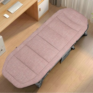 Oreiller doux Portable et lit deux en un, bureau, pause déjeuner, sommeil, lit pliant en acier inclinable pour filles - Product Image 1