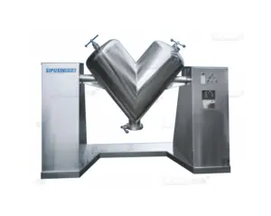 SUS.316 Stainless Steel V-type mixer Oat Mixing Tank With Agitator Powder Mixing Tank Chemical Making Machine