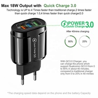 Cargador rápido colorido 3 puertos USB QC3.0 adaptador de teléfono móvil de carga rápida 5A/2A 18W enchufe de la UE/EE. UU. cargador de pared dispositivos móviles